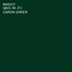 #00321F - Cardin Green Color Image